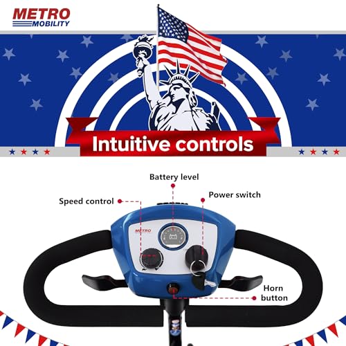 Folding Mobility Scooter for Seniors 4 Wheel Scooter for Adults Electric Scooter Compact for Travel - Electric Powered Wheelchair Device