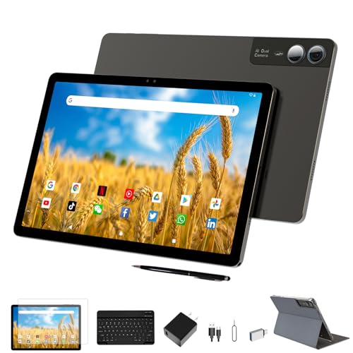 2025 Latest 11 inch Tablet Android 14 2000 * 1200 2K Display 2 in 1 Tablets, T616, 18GB RAM+128GB ROM+1TB Expand, 5+5+13MP Camera, 9000mAh