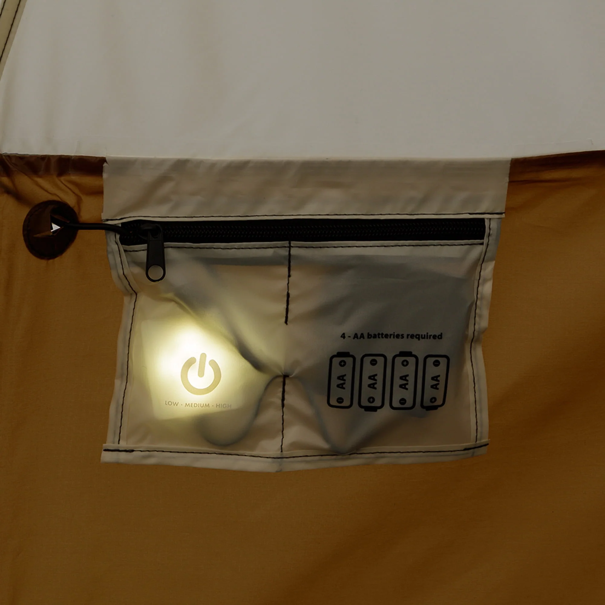 Ozark Trail 15' x 15' 8-Person Glamping Bell Tent with String Lights, 22.57 lbs
