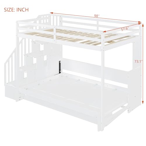 Queen Size Murphy Bed Wall Bed with Desk and Closet,Drawers and Shelves,for Small Spaces Studio Study Office Guest Room Use (Gray#Desk, Queen)