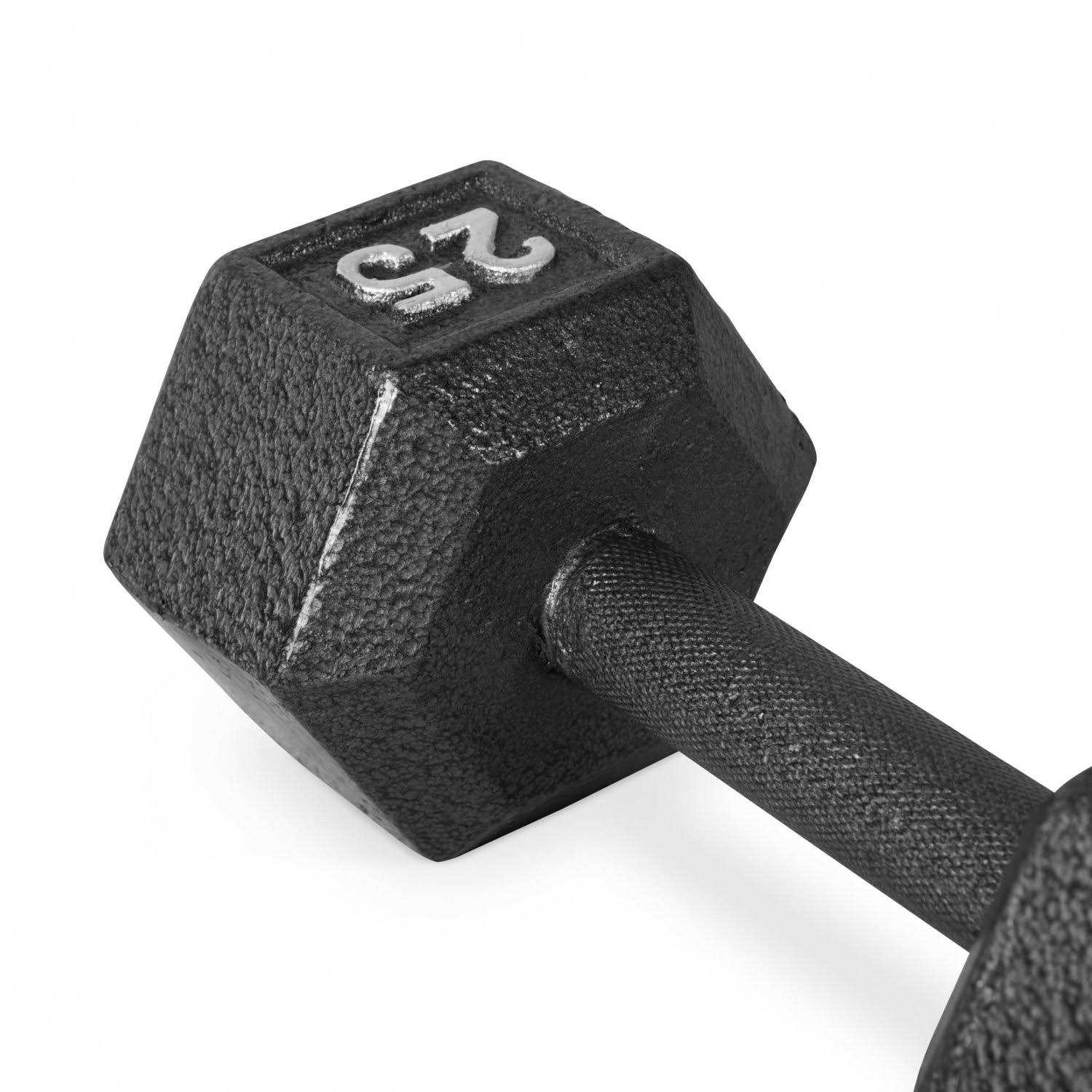 Cap Barbell 100 lb Cast Iron Hex Dumbbell Weight Set with Rack - Sports Supplies Online Store