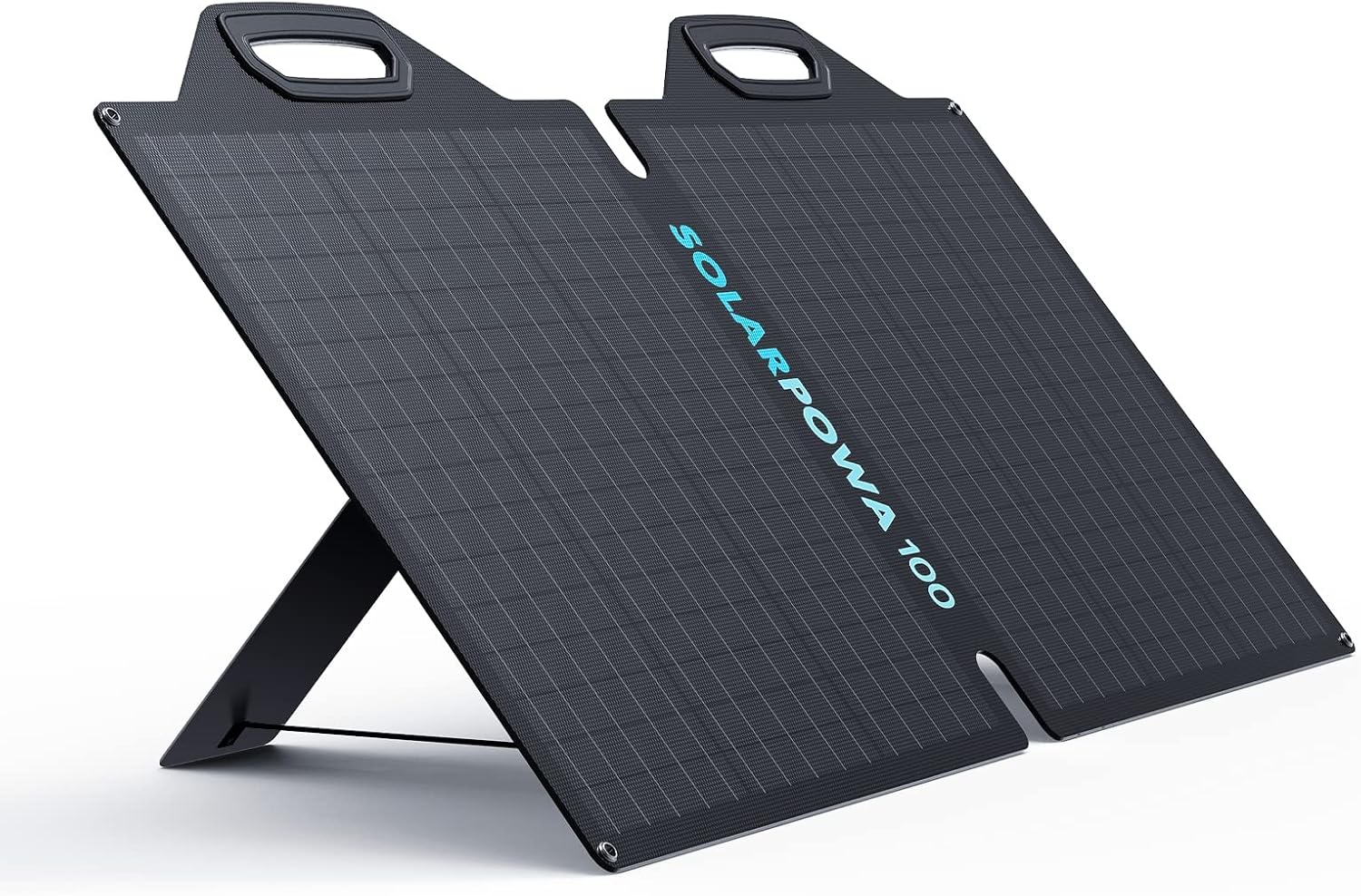 100W ETFE Solar Panel, BigBlue Solarpowa100 Folding Solar Panels(24V/4.16A) with Kickstands for Cellpowa500 Power Station, IP65 Waterproof