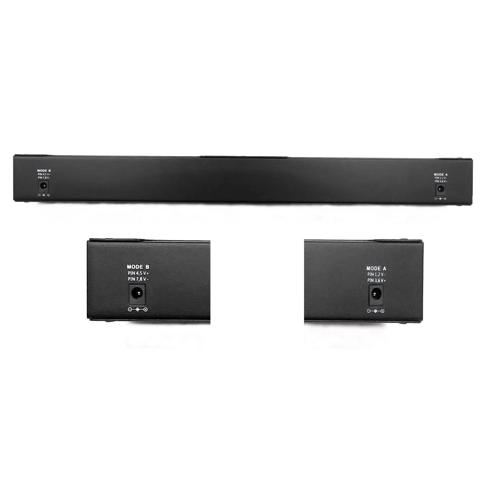 Visiontek PoE Injector - 12 Port Gigabit - Mode A/B - Rack Mount with A 48 Volt 120 Watt Power Supply 600012
