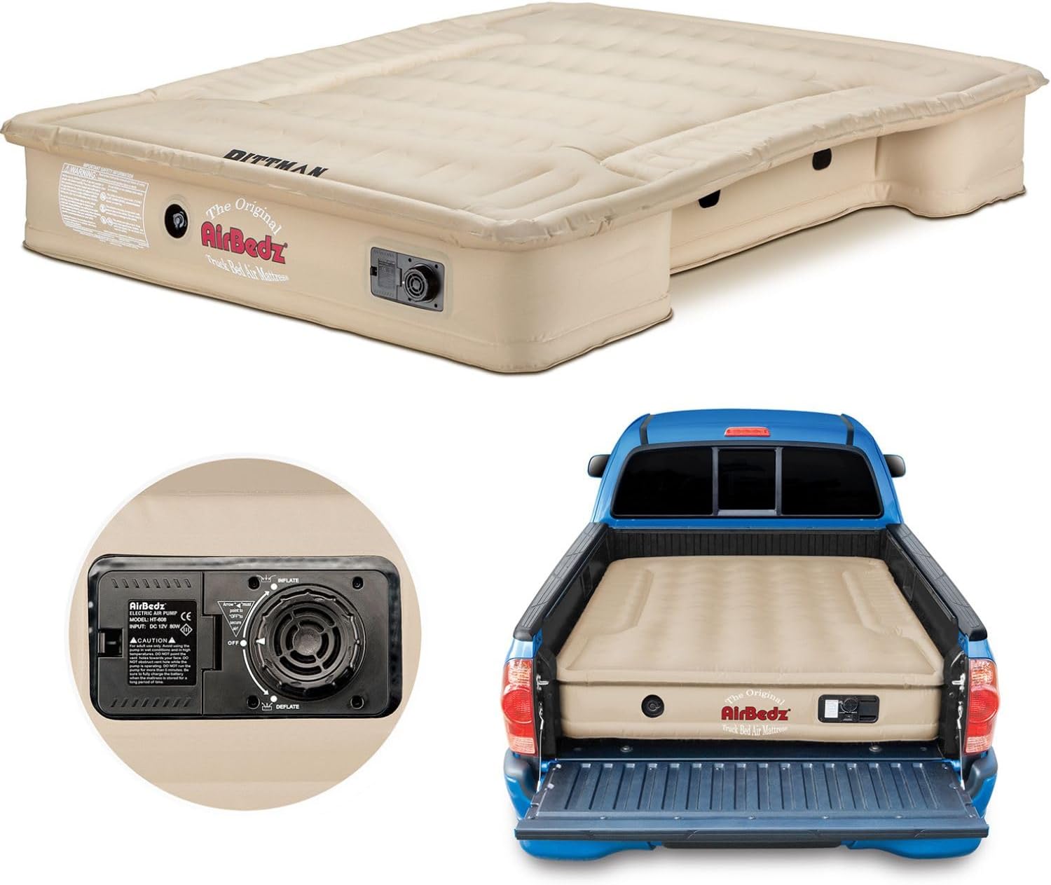 Pittman - Truck Bed Mattress 8ft + - The Original Airbedz Truck Bed Air Mattress 8ft - 100 Series