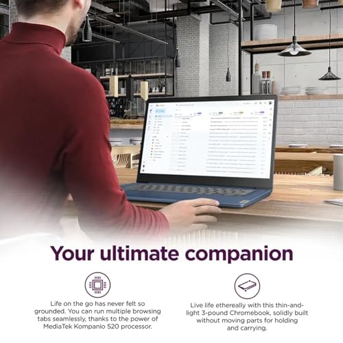Lenovo IdeaPad Slim 3 Chromebook - 14'' Full HD (1920 x 1080) Display, 8-Core MediaTek Kompanio 520 CPU, Wi-Fi 6, for Business Student