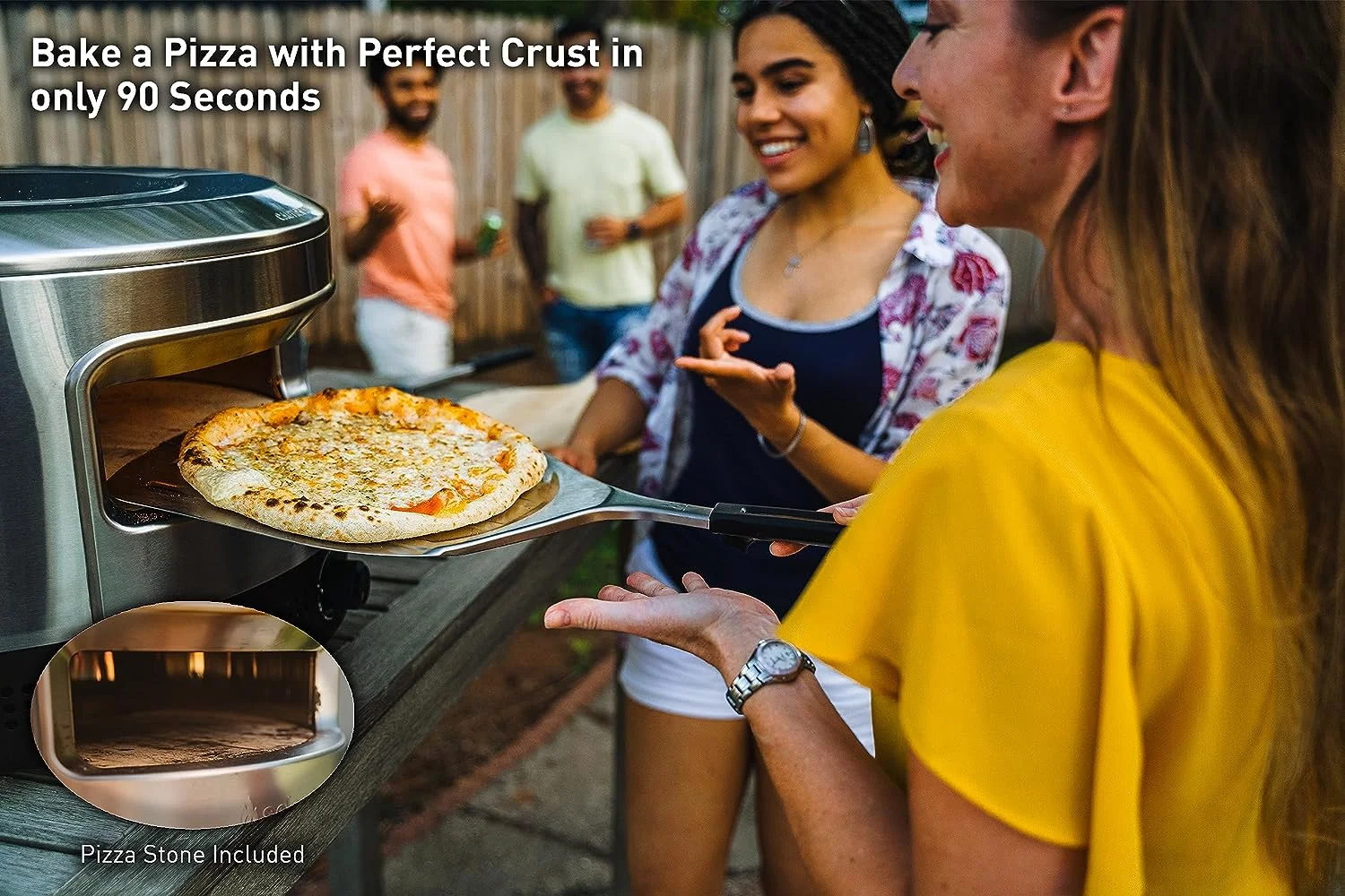 Solo Stove Pi Prime Gas Pizza Oven Outdoor | Portable, Stainless Steel Powerful Demi-Dome Heating, Cordierite Pizza Stone, Panoramic Opening