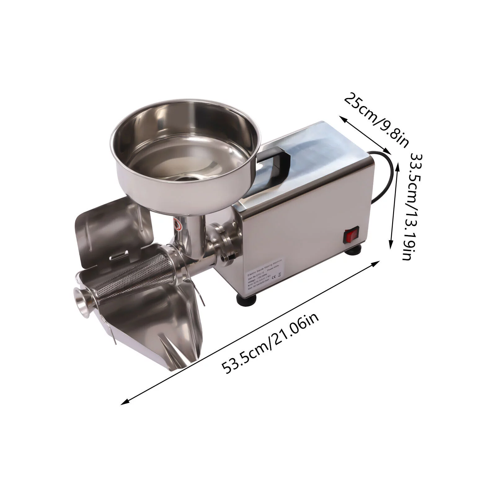Tomato Milling Machine Electric Tomato Strainer Sauce Maker & Food Strainer 2in1