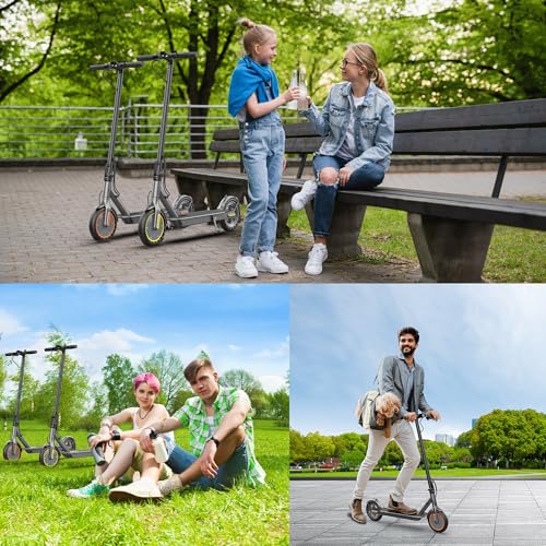 Electric Scooter, Folding E Scooter for Adults with Seat, 350W Motor, 8.5" Tire, 19MPH