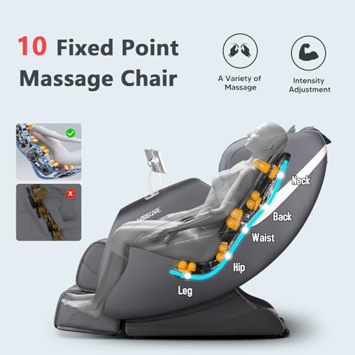 Full Body Airbag Massage Chair: 2025 Shiatsu Zero Gravity Massager Chairs - AI APP Control Back Heating