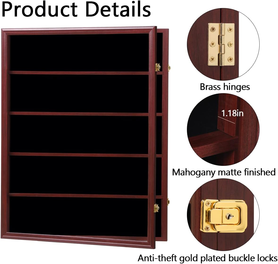 35 Graded Sports Card Display Case