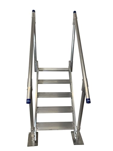 Patriot Docks Aluminum Dock Stairs (2 Step w/ 1 Handrail) (10922)