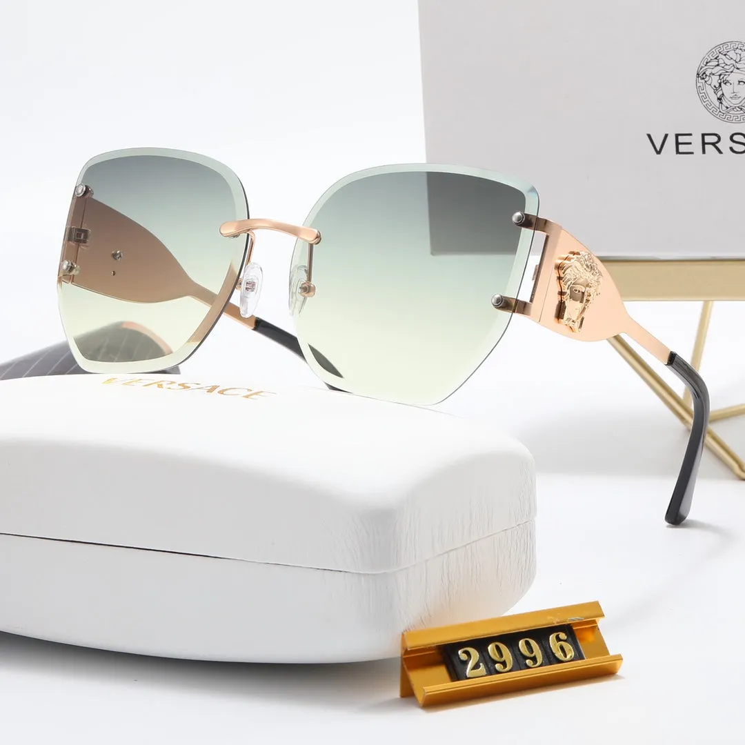 5 Colors Simple Frameless Double Willow Gradient Polarized Sunglasses