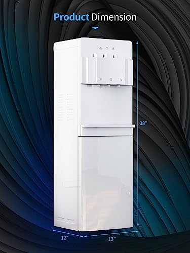 TABU Bottom Loading Water Cooler Dispenser, Hot & Cold Water Dispenser