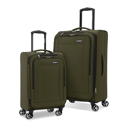 Samsonite Saire LTE Softside Expandable Luggage with Spinner Wheels, 3-Piece Set (20/25/28), Caribbean Blue