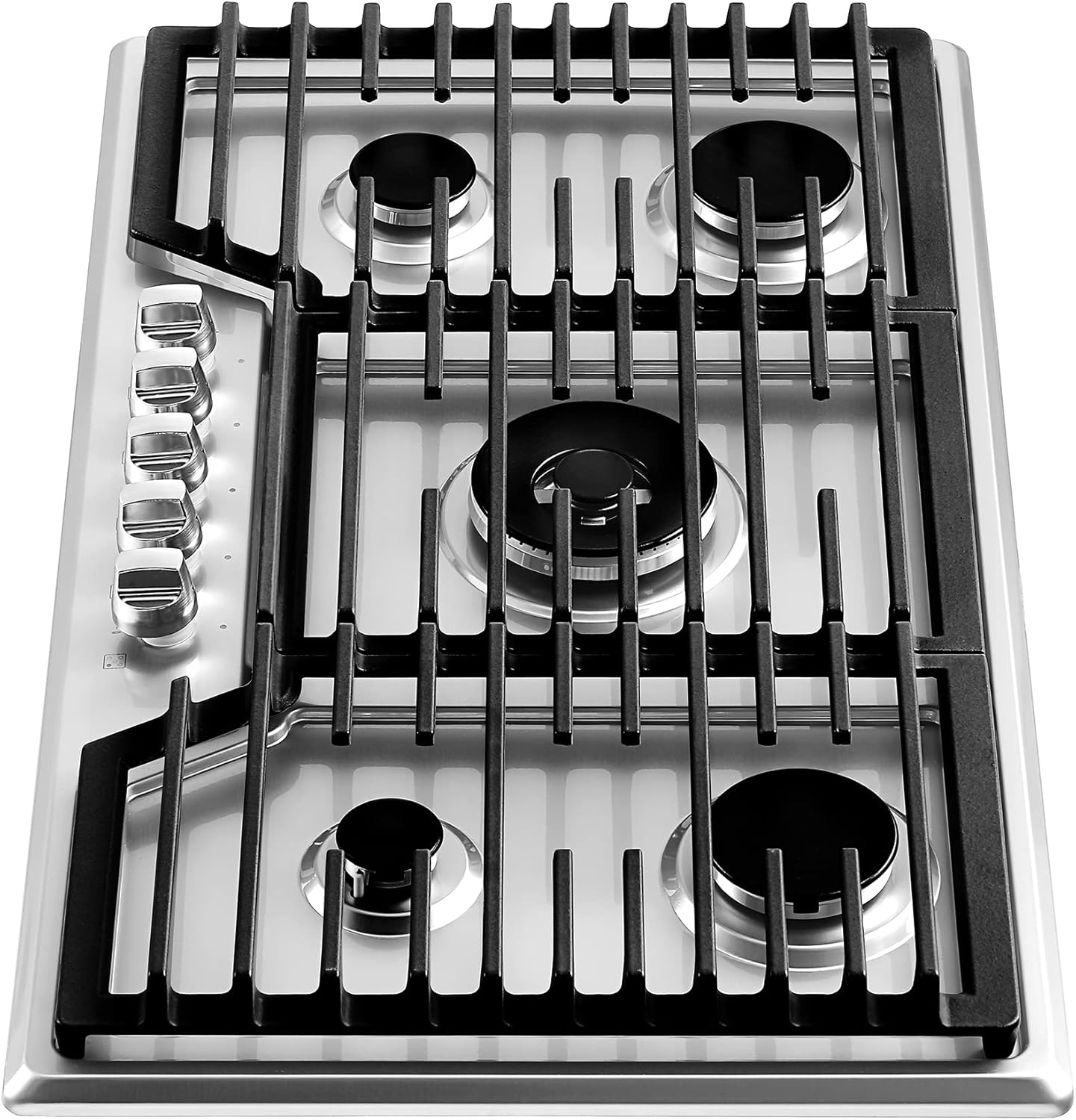 Empava 36 in. Built Cooktop in Stainless Steel with 5 Gas Stove Including A 18000 BTU Power Burner, 36IN, Silver