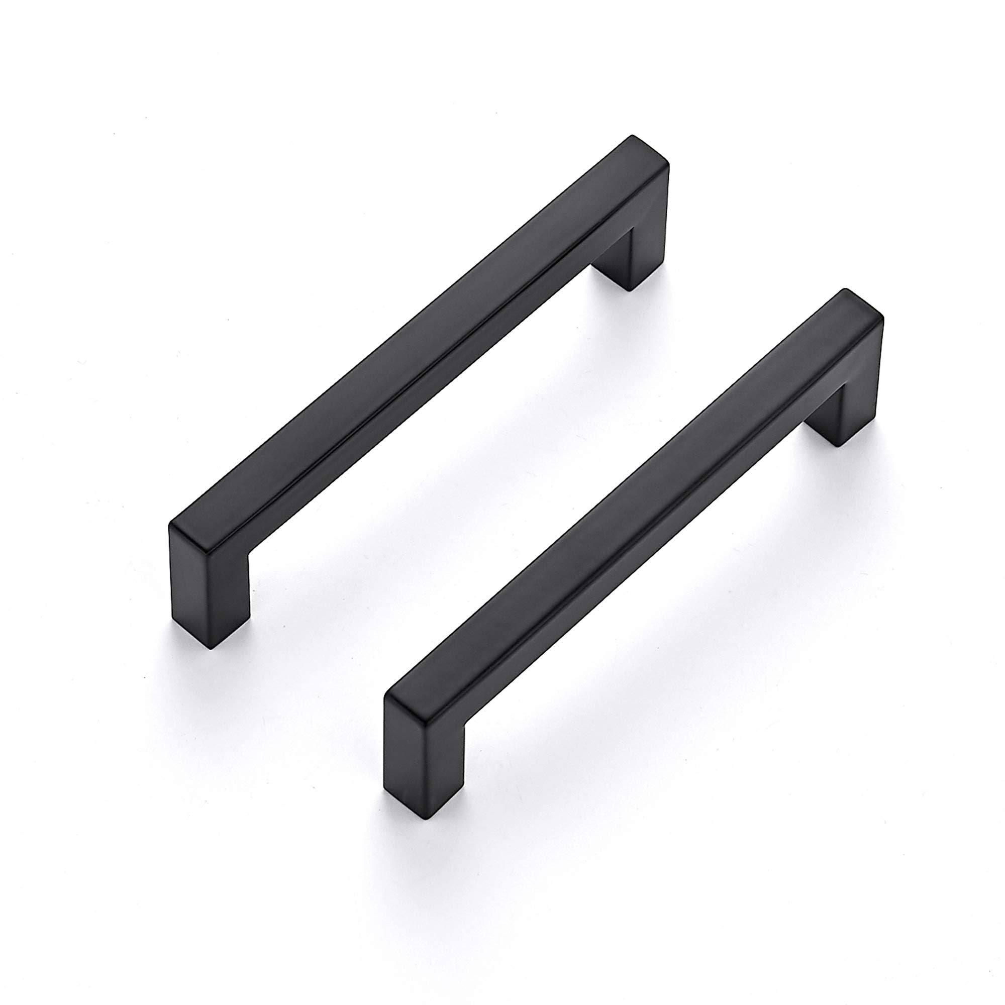 Ravinte 25 Pack 5 inch Kitchen Square Cabinet Handles Matte Black Cabinet Pulls Black Drawer Pulls Kitchen Cabinet Hardware Kitc