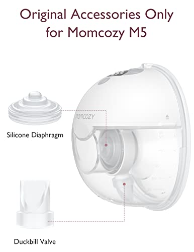 Momcozy M5 Hands-Free Wearable Breast Pump, Double-Sealed Flange for Baby-Like Comfort, 3 Modes & 9 Suction Levels, Portable Electric Pump – 24mm