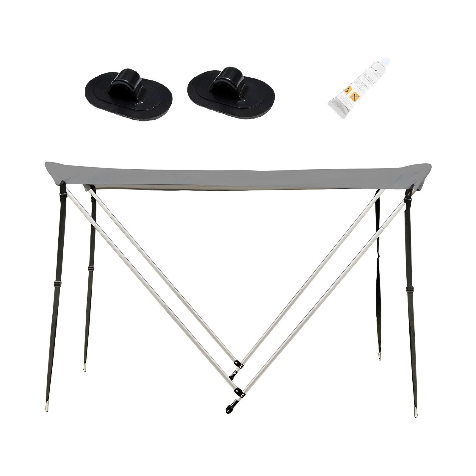 Boat Canopy with Adjustable Strap Foldable Tent Bimini Top Replacement Cover 3PCS