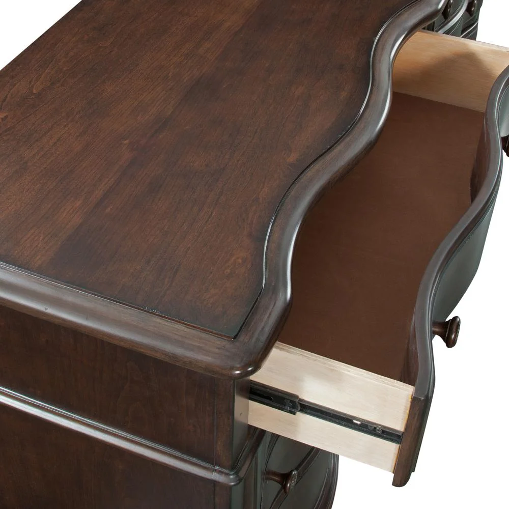 American Woodcrafters Rodanth 8-Drawer Wood Chest ine Tobacco Brown