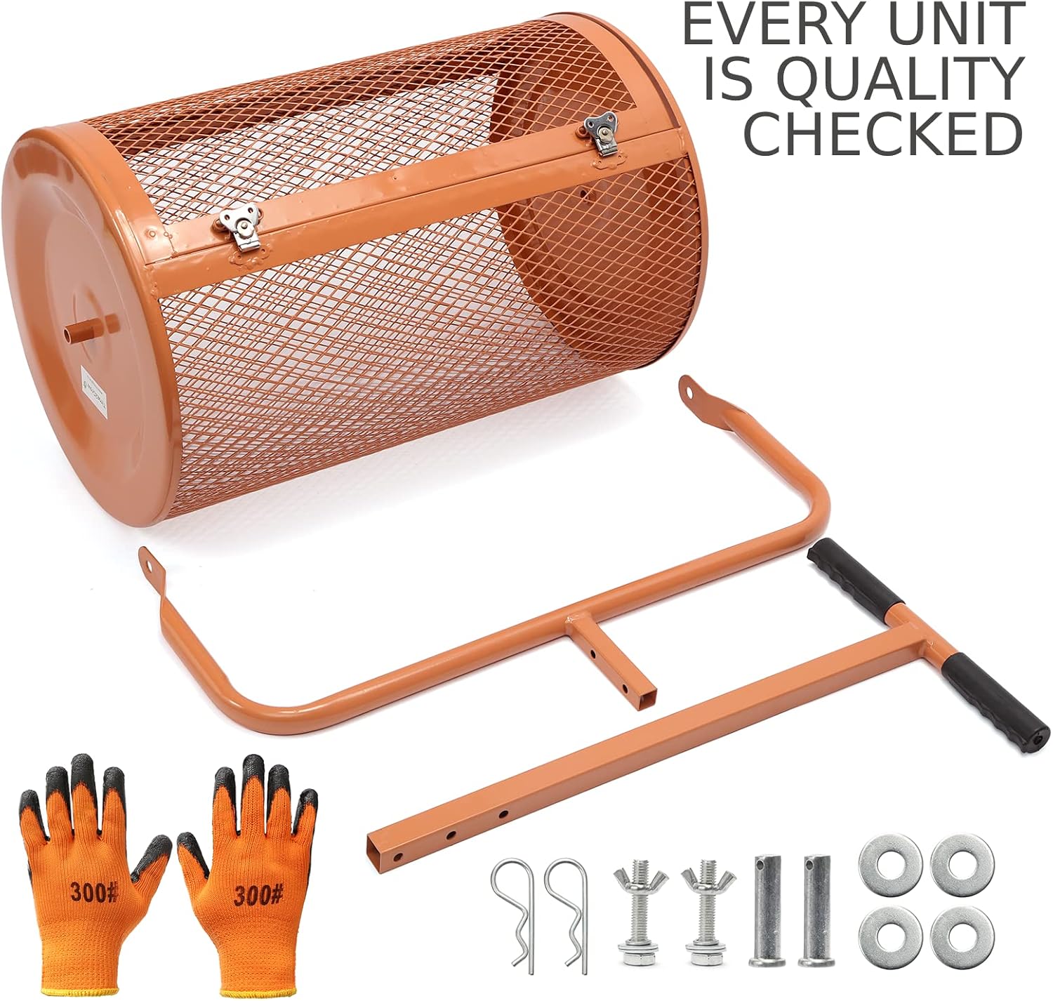 Time2Grow Peat Moss Spreader. Compost Spreader 24. No Tool Assembly. Heavy Duty Latches. Durable Lightweight Lawn Care Equipment