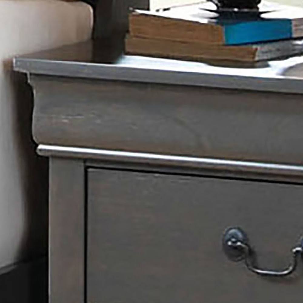 Furniture of America Louis Philippe III Gray Night Stand