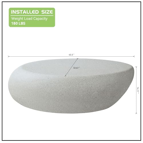 JUSTONE 15.75 ''Round Coffee Table, Accent End Table for Living Room Office Apartment, Modern Minimalist Side Table with Faux Marble Pattern