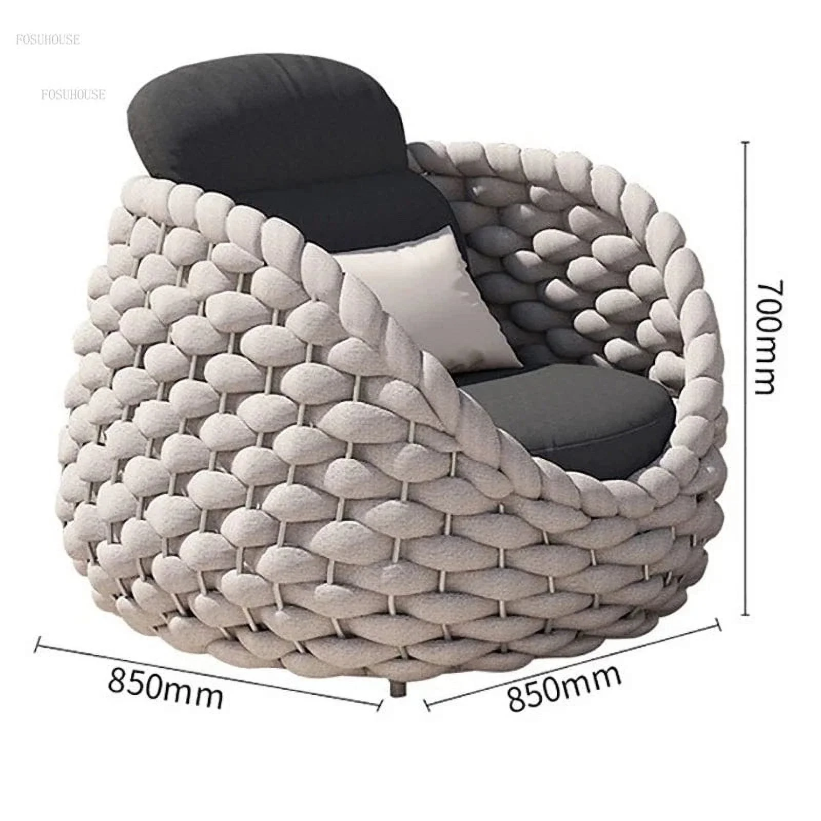 Rattan Luxury Chair Throne Relax Leisure Backrest Sofa Design Chair Living Room Coffee Office Sillas Comedor Outdoor Furniture