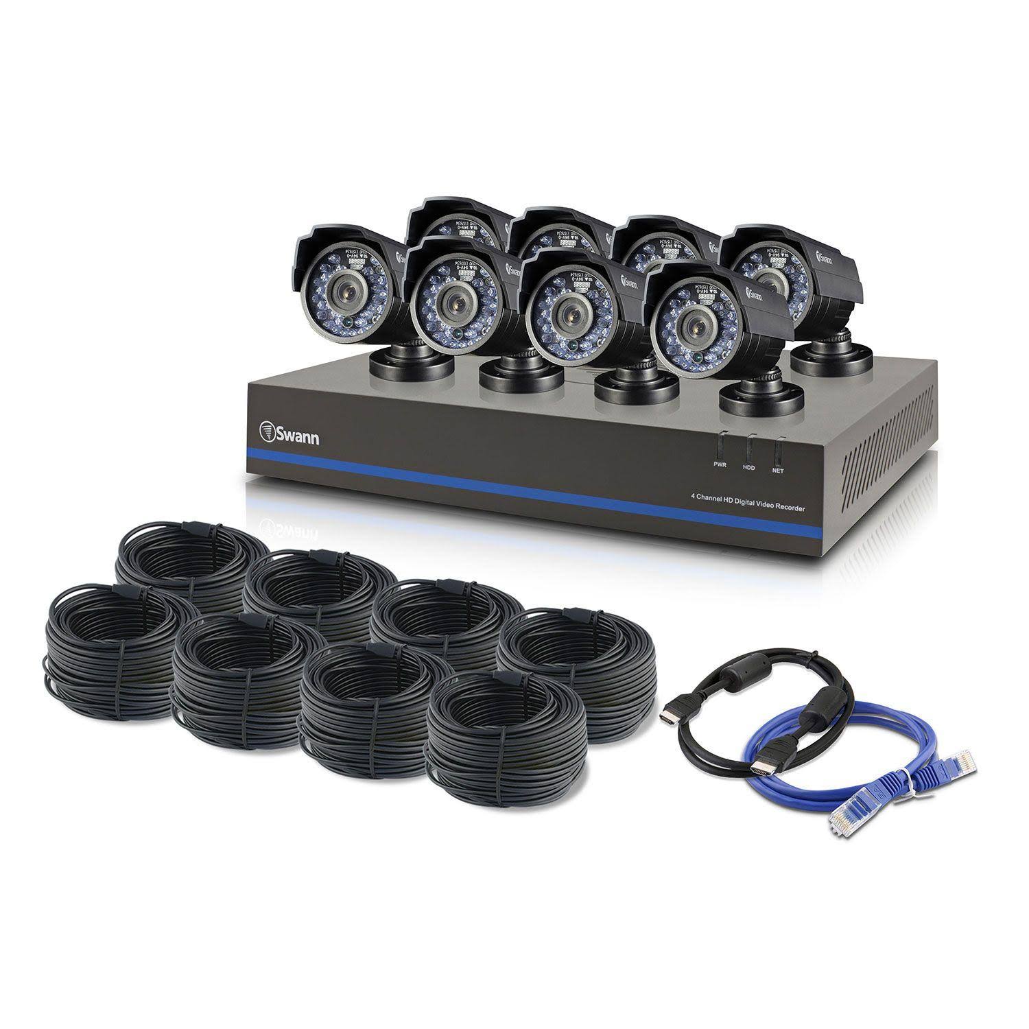 Swann SWHDK-880508-US 8 Channel 720p DVR with 8x Bullet Cameras (Black)