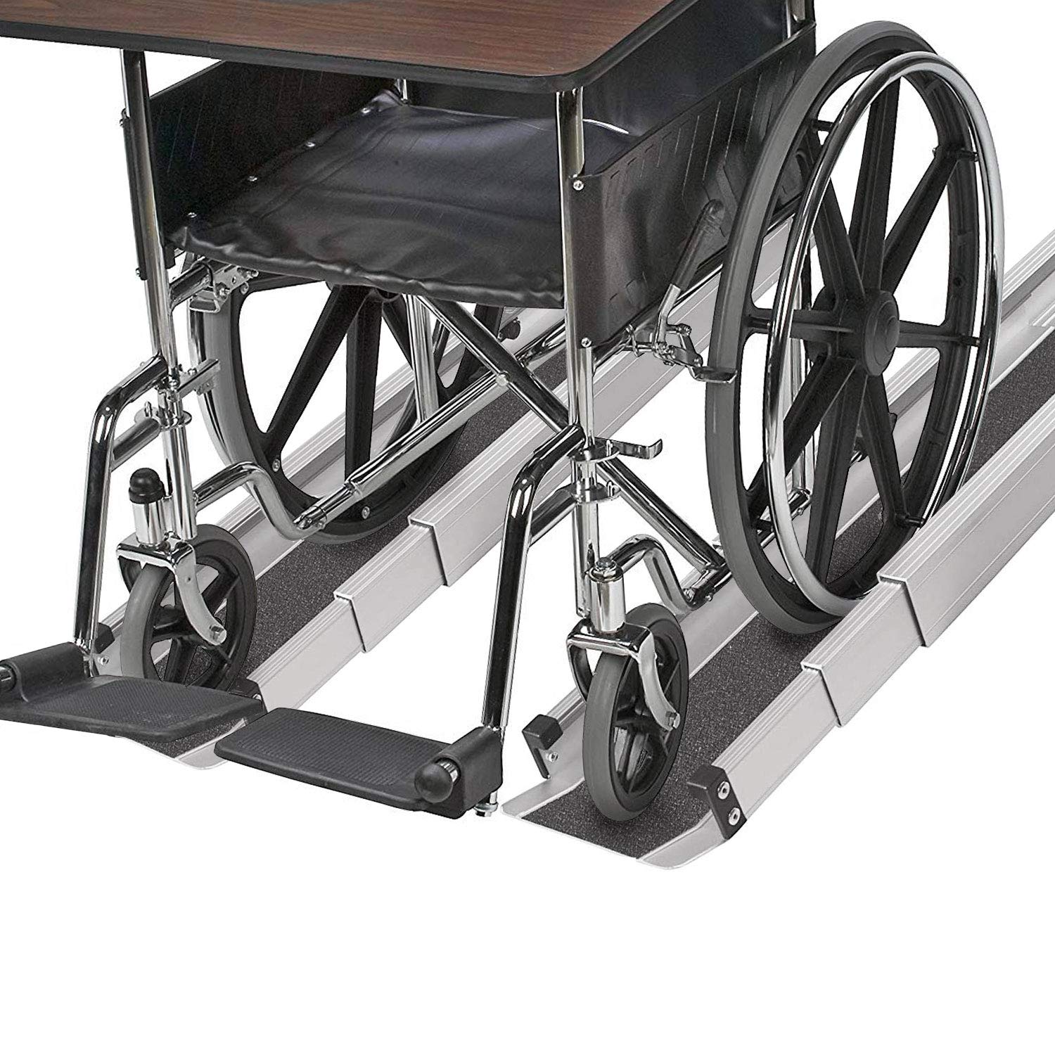 DMI Wheelchair Ramp, Entryway Ramp,Threshold Ramp and Handicap Ramp, Portable and Adjustable from 3-5 Ft Long, 4.5 in Wide for Steps, Shed or Curb