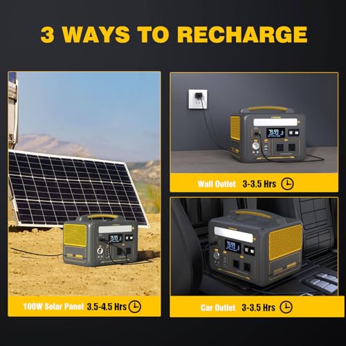 VTOMAN Jump 600X Portable Power Station, LFP Battery Powered Generator with 2x 600W AC Outlets (Surge 1200W), 4x USB ports