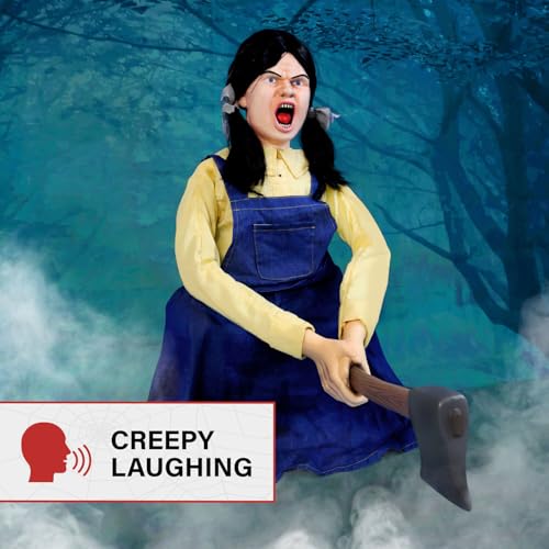 Haunted Hill Farm 5.9 ft. Animatronic Lurching Woman by Tekky, Halloween Animatronic, Scary Indoor House Prop & Decoration