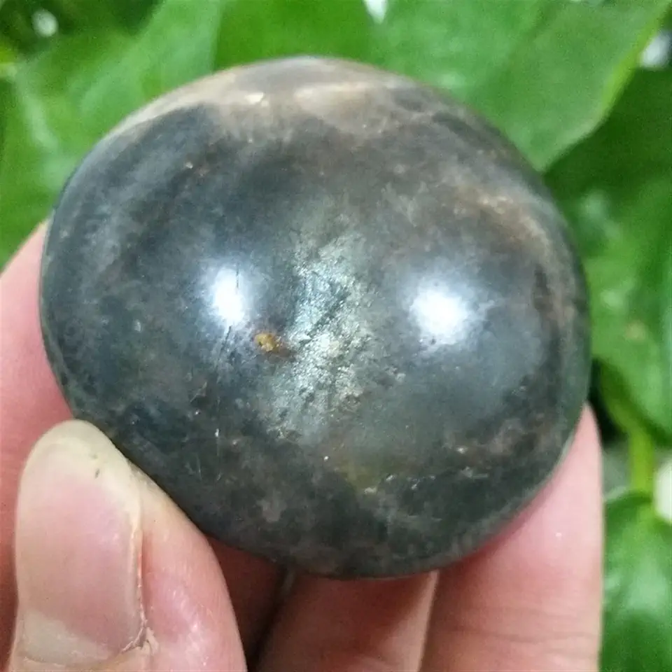 Natural Crystal Rough Natural Stone Black Moonstone Crystal Palm Reiki Stone gem Chakra Stones and Healing Crystals Home Decoration (Color : A114