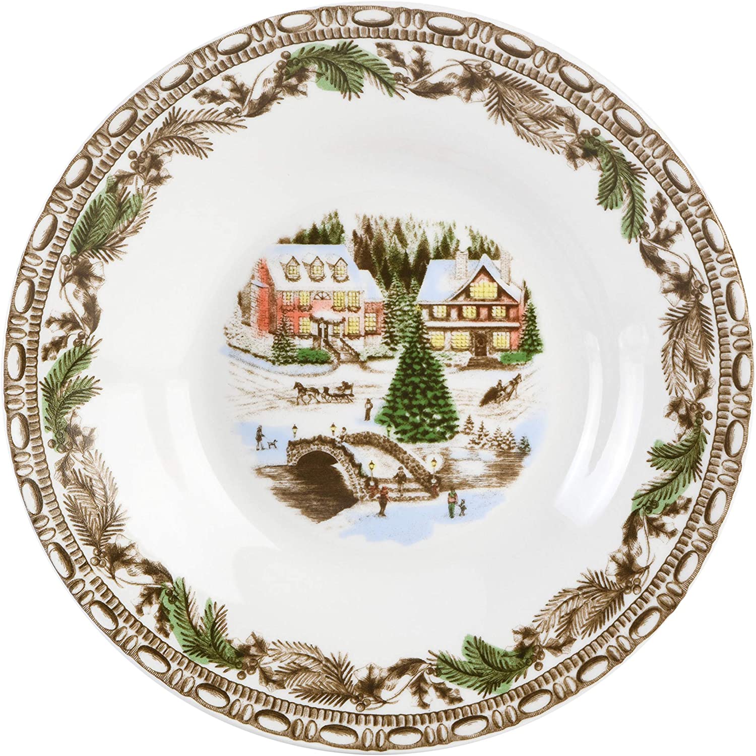 Christmas Toile 16 Piece Dinnerware Set, Multicolor -