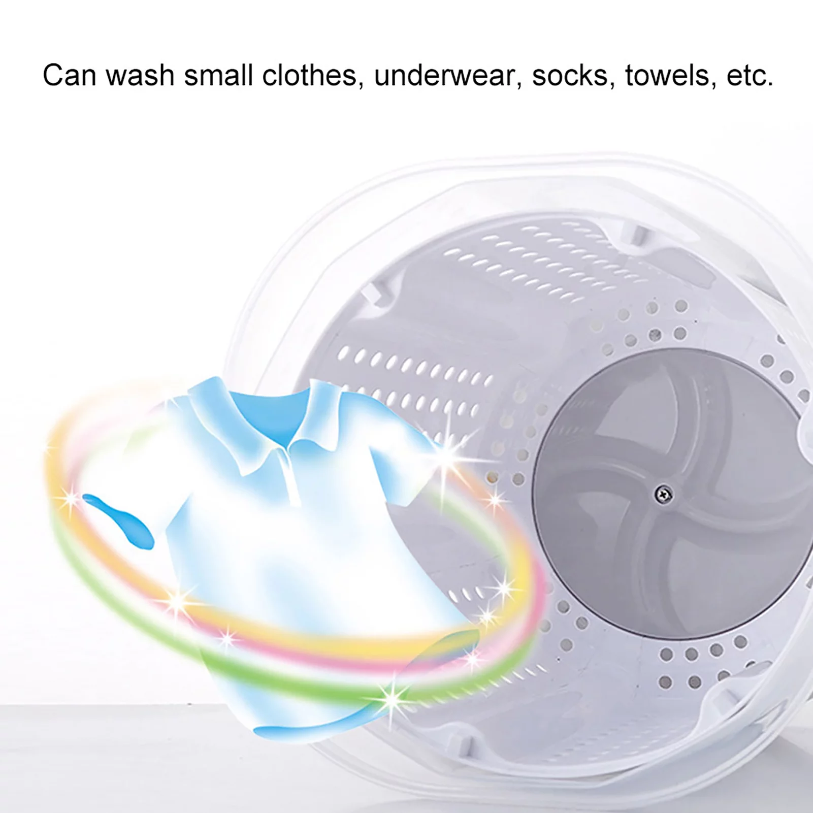 Mini Portable Manual Operation Washing Machine Underwear Laundry Washer for Home Dormitory Gray