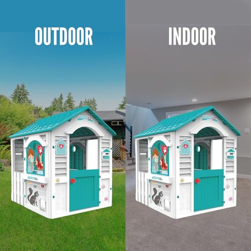 Chicos Veterinary Play House Outdoor Playset for Kids Veterinarian Indoor Playset for Pretend Play Outdoor Kids Play Set Vet
