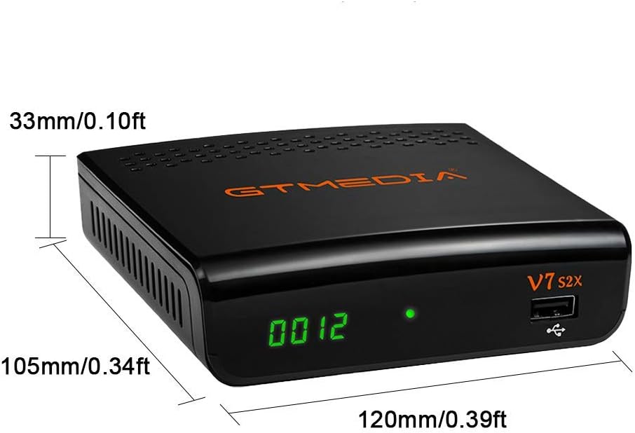 [2021 Newest] vlogdeals GTMEDIA V7S2X HD 1080P FTA DVB-S2X H.265 HEVC 8bit Free to air Digital Satellite TV Receiver with USB WiFi Antenna Support