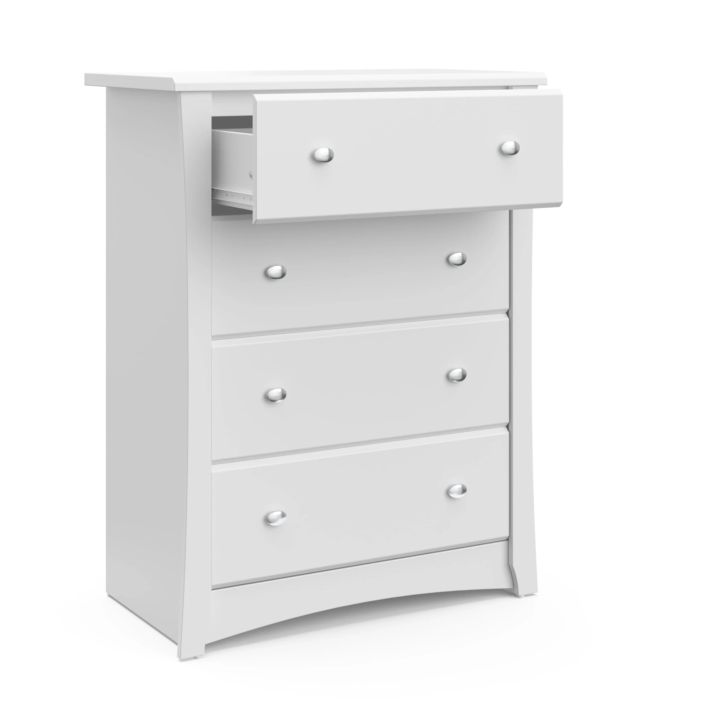 Storkcraft Crescent 4 Drawer Kids Dresser White