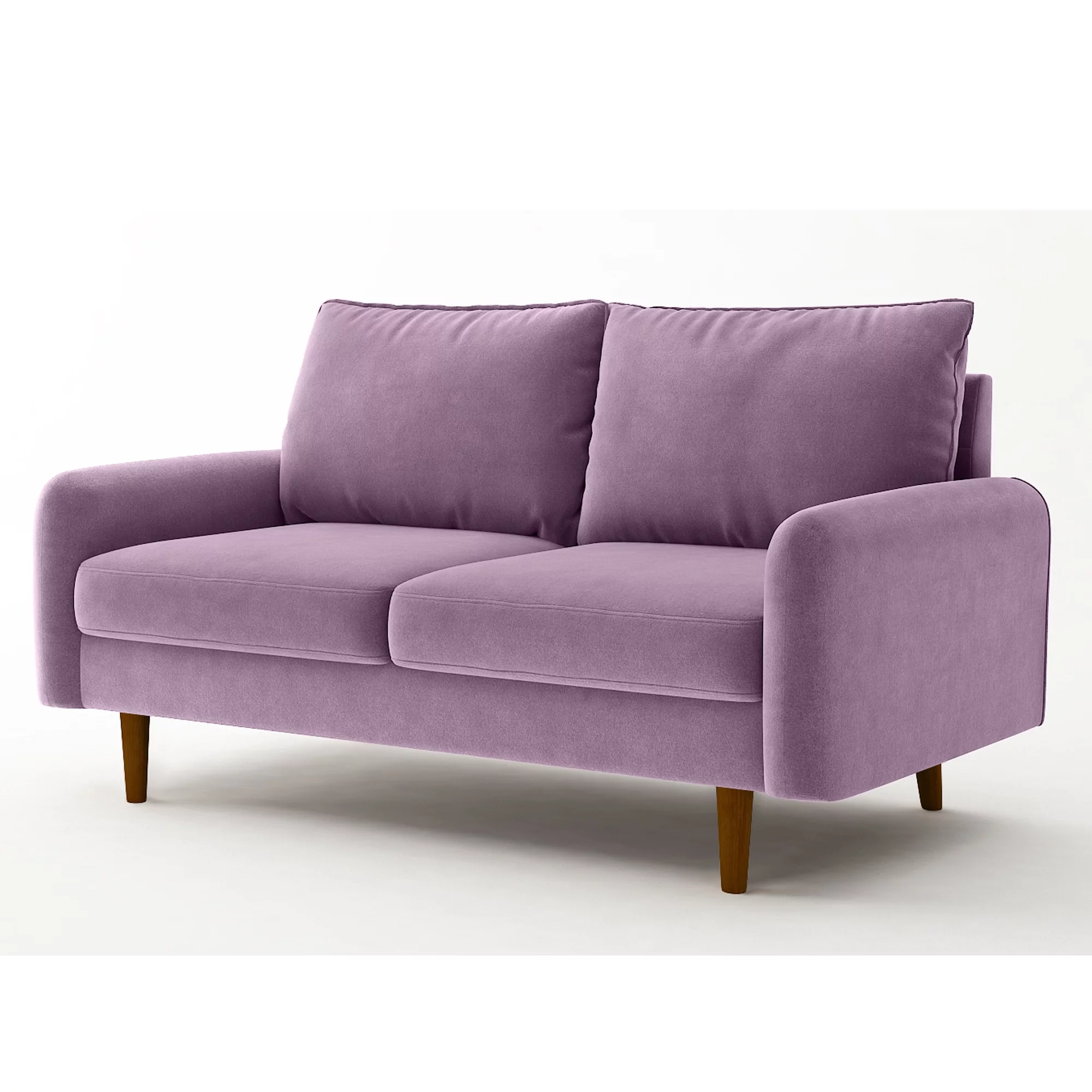 Koby Home Sectional Sofa 58" Loveseat Couch Sofas Couches for Living Room Lavender Pink