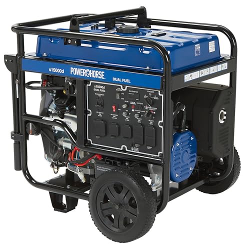 Powerhorse Portable Dual Fuel Generator with Electric Start, 9500 Watts