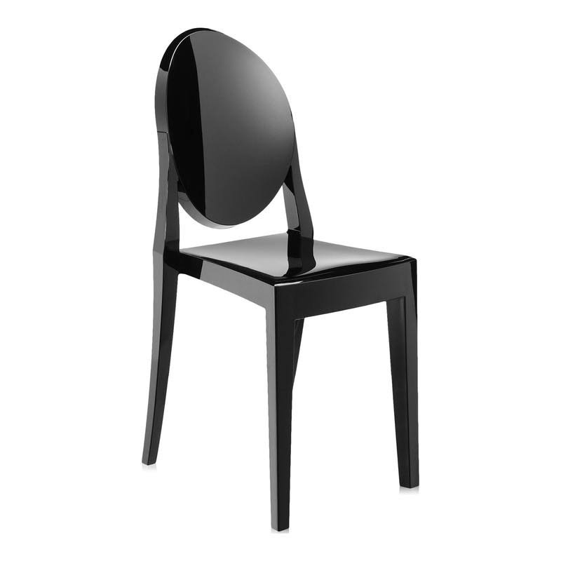 Kartell Victoria Ghost Chair Solid - Polycarbonate Black - 4857000000