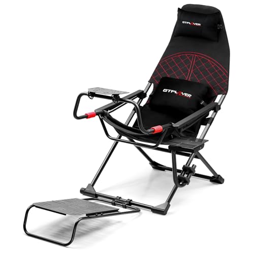GTPLAYER Sim Racing Cockpit Foldable & Adjustable for High Performance Sim Racing Compact & Flexible Supports All Steering Wheels & Pedals for PC and