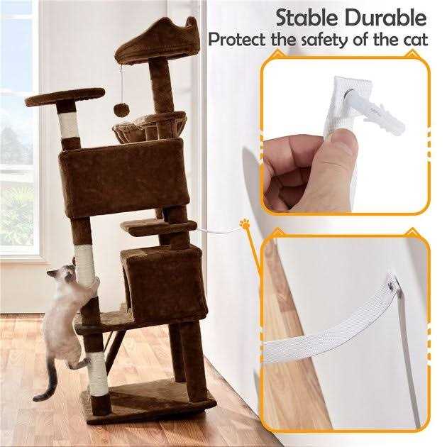 Yaheetech 57-in Plush Cat Tree &amp; Condo - Pet Supplies online store
