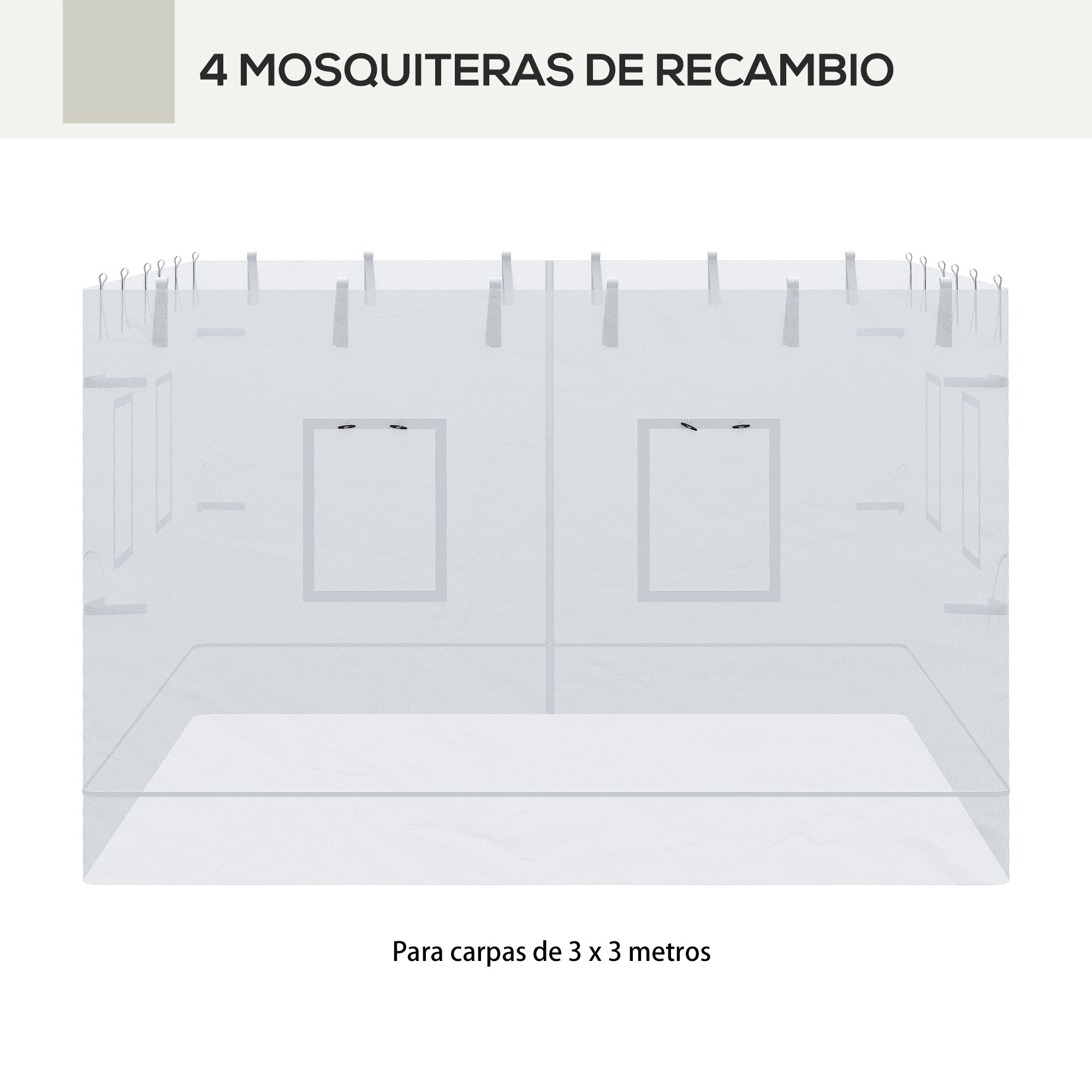 Set of 4 Mesh Screen Sidewalls - Upgrade Outdoor Events