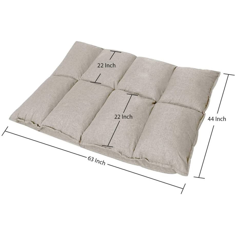 Lazy Sofa Futons Sets Adjustable Sofa TV Floor Couch Folding Sofa Bed Entertainment Beige