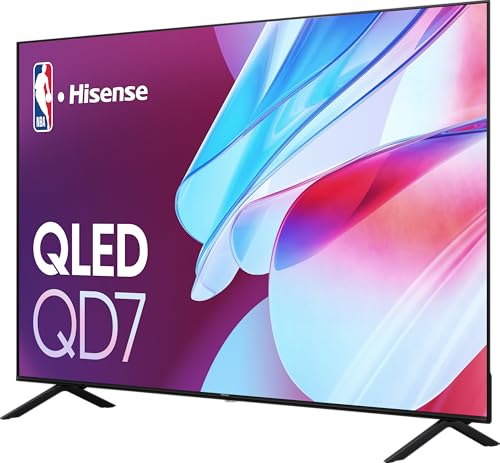 Hisense 75-Inch Class QD7 Series QLED 4K UHD Google Smart TV (75QD7N, 2024 Model) - QLED, Native 144Hz, Motion Rate 240, Direct Full Array