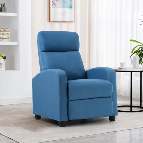 BestMassage | Recliner Chair | with 2 Point Massage Function | Black | with Lumbar Support, Adjustable Push Back, Wide Armrests