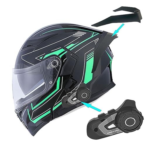 1Storm Motorcycle Modular Full Face Helmet Flip up Dual Visor Sun Shield: HB89