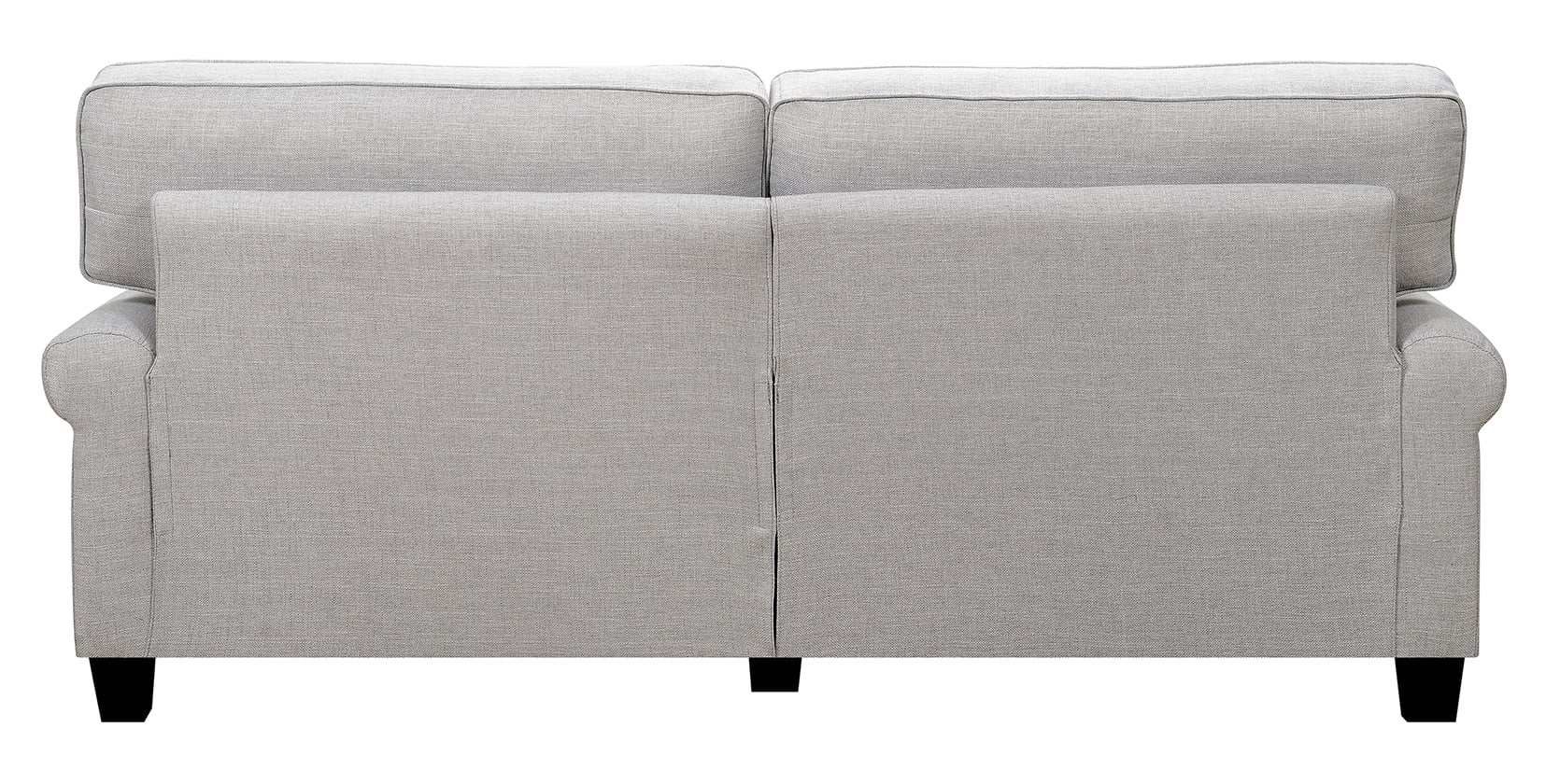 Serta Copenhagen Traditional Rolled Arm 73-inch Sofa, Pebble Gray Fabric