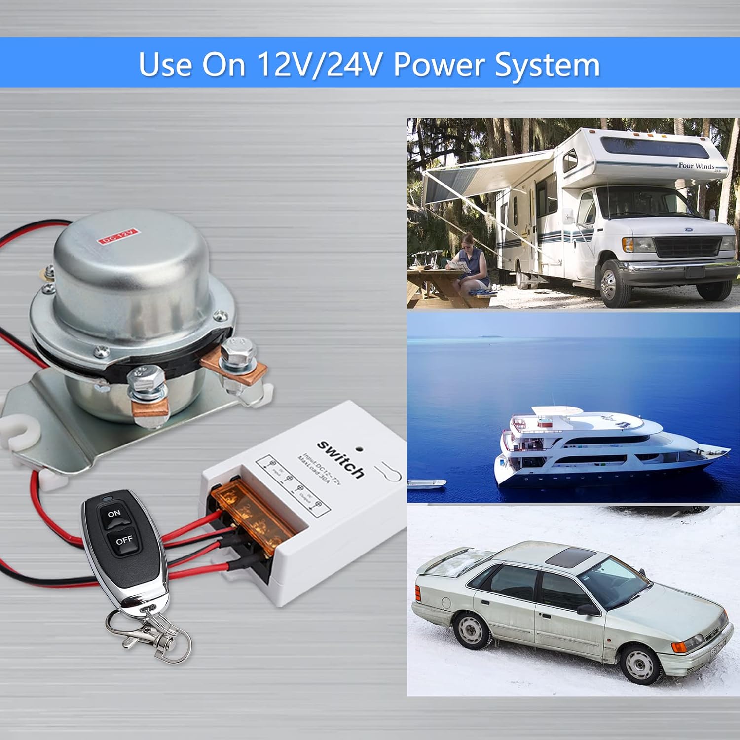 MaySpare Car Wireless Remote Control Battery Disconnect Switch + One Remote Control Switch