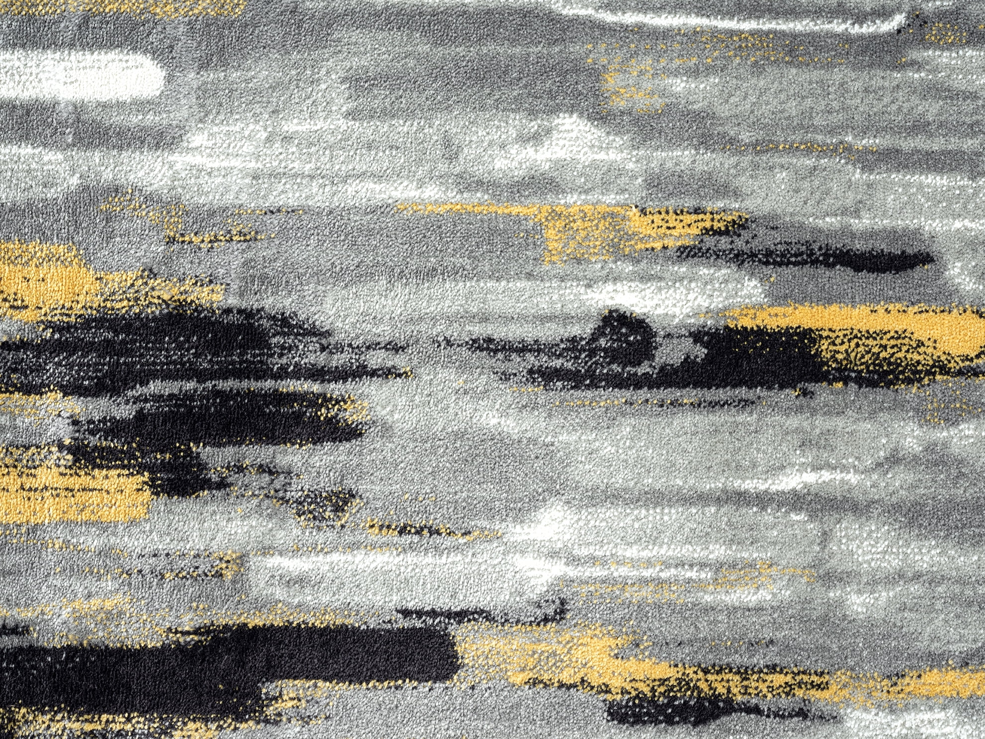 Abani Porto Collection Area Rug Mid Century Modern Bedroom Living Room Decor Floor Rug 6 x 9 Grey Yellow